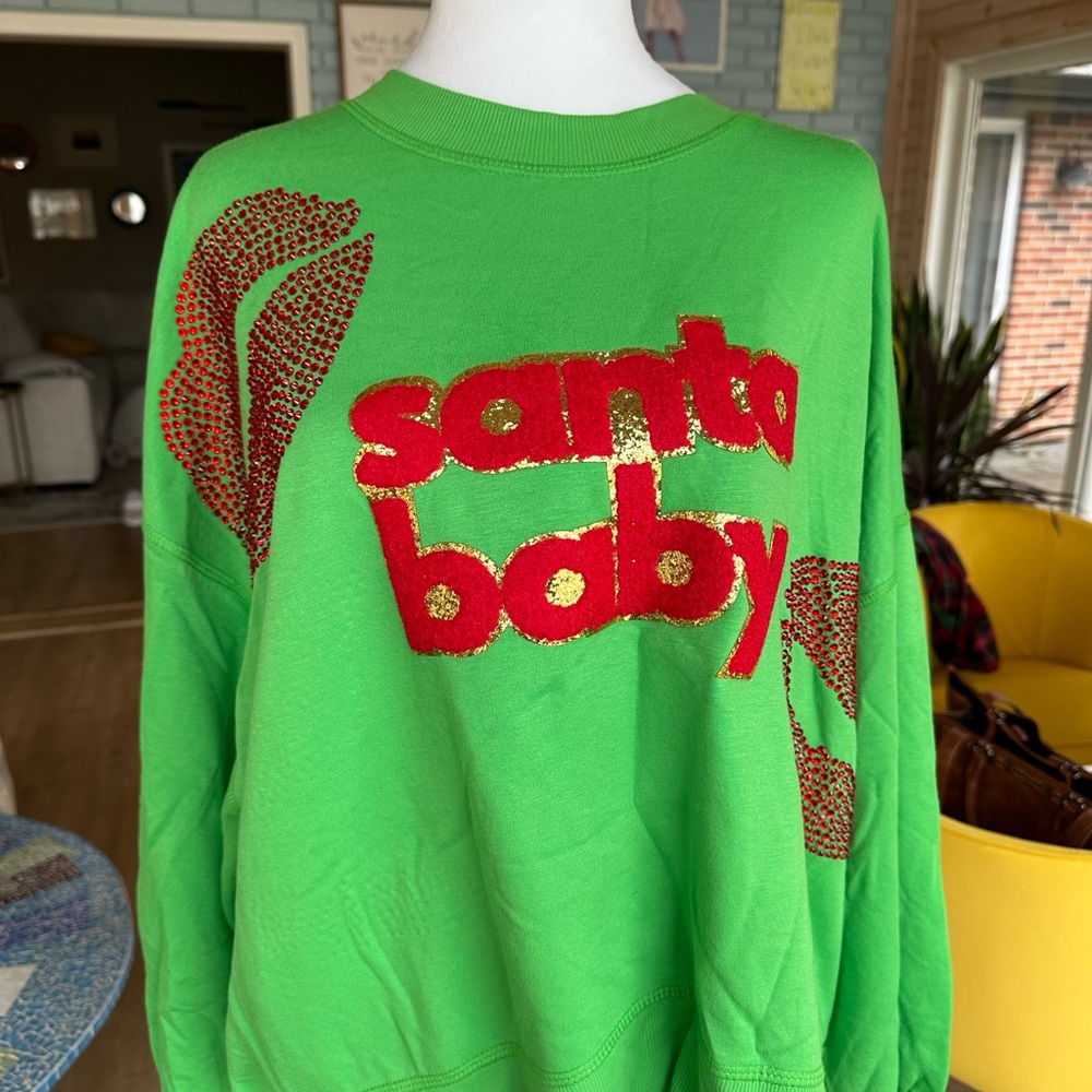 Judith March Green and Red 'Santa Baby' Sweatshirt